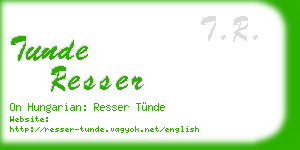 tunde resser business card